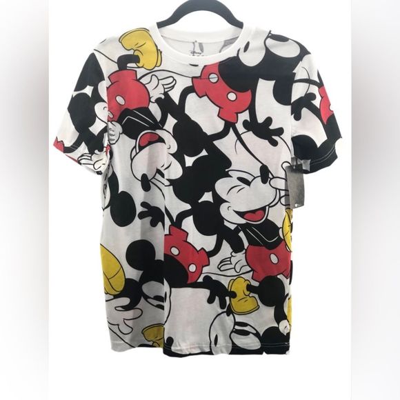 NWT DISNEY Mickey Mouse print tshirt - Picture 1 of 3